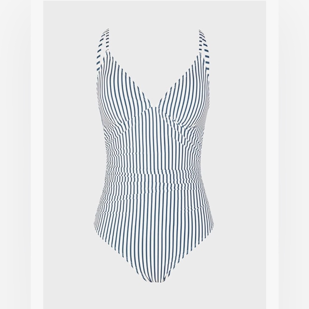 CUPSHE Women's One Piece Swimsuit Tummy Control V Neck Bathing Suit F24 - Picture 4 of 10